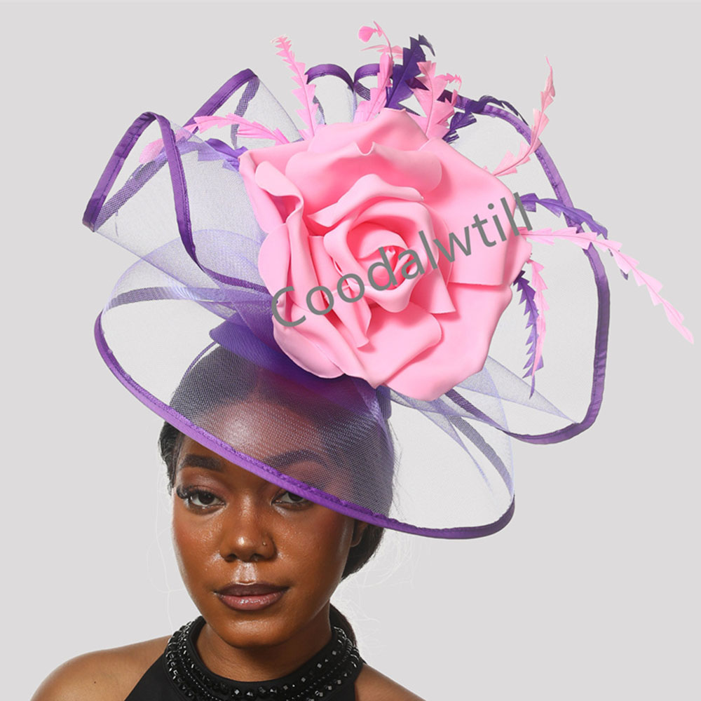 Women'S Fashion Kentucky Derby - Duży Derby Fascinator kapelusz damski duże