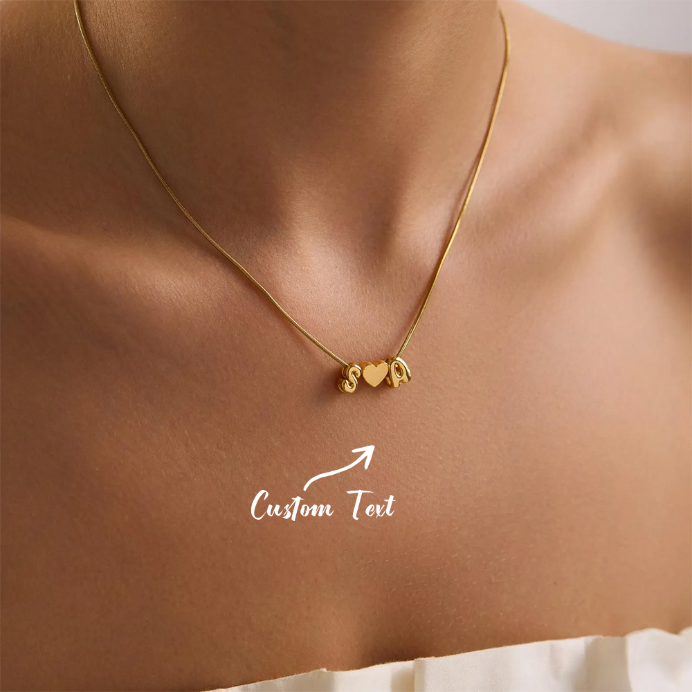 Women Fashion Names - Personalizowany naszyjnik z dwoma inicjałami w