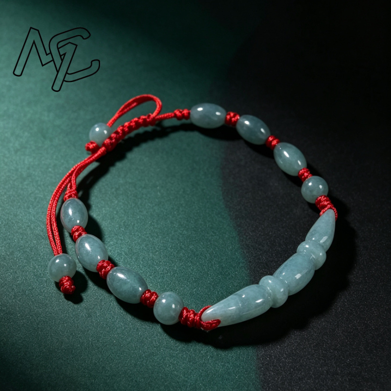 Women'S Fashion Jewellery - Naturalny niebieski jadeit, szmaragd z Birmy,
