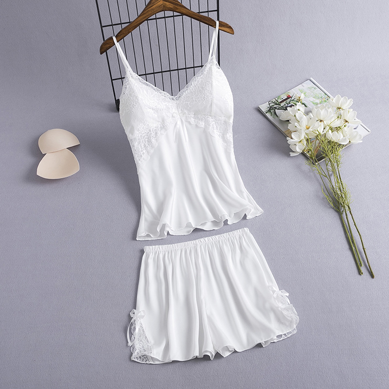 Lace Trim Cami - 2 kawałki Cami i spodenki zestaw