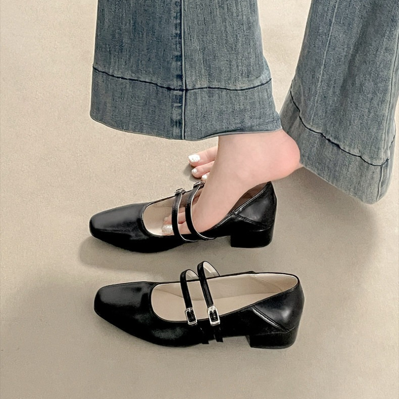 Kwadratowe noski, niski obcas, – Women'S Fashion Shoes recenzja i cena