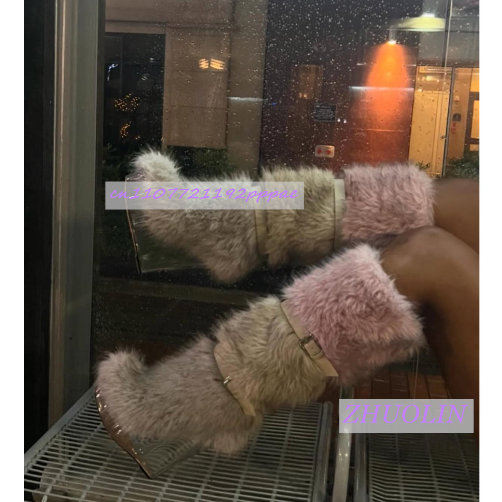 Zimowe Gradientowe Futrzane Pr – Women'S Fashion Knee High Boots recenzja i cena