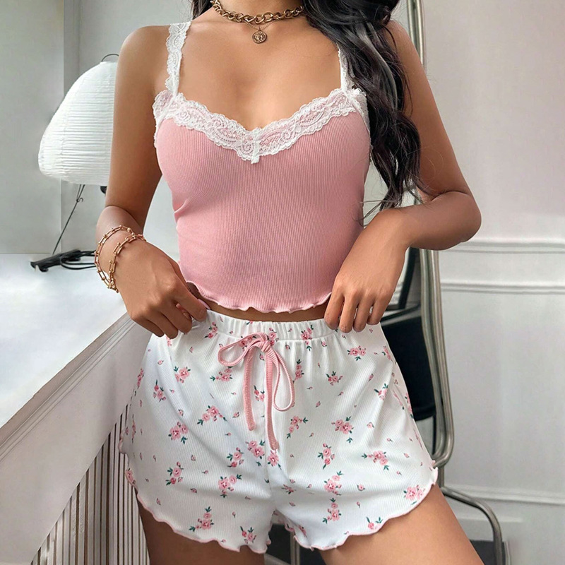 Damski komplet z koronkowym wy – Lace Trim Cami recenzja i cena