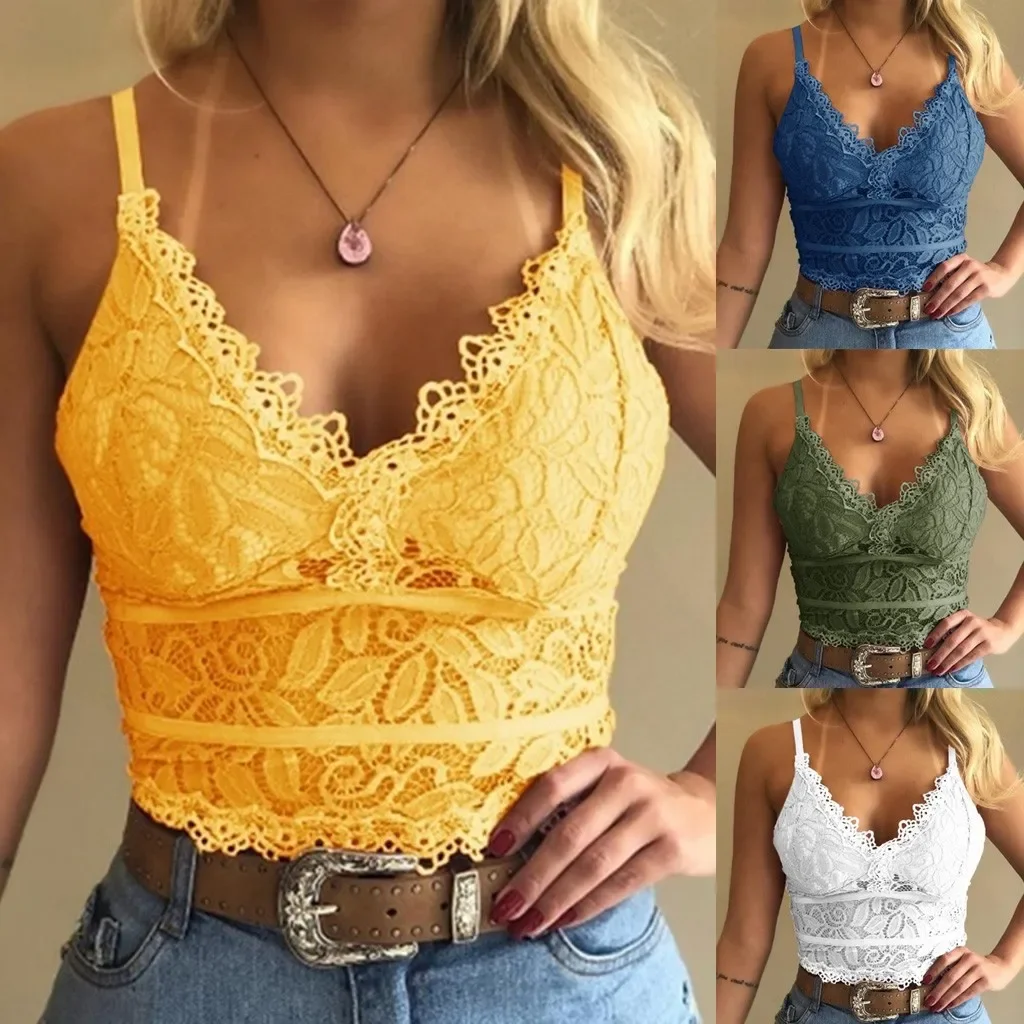 Kwiatowy biustonosz koronkowe  – Lace Trim Cami recenzja i cena